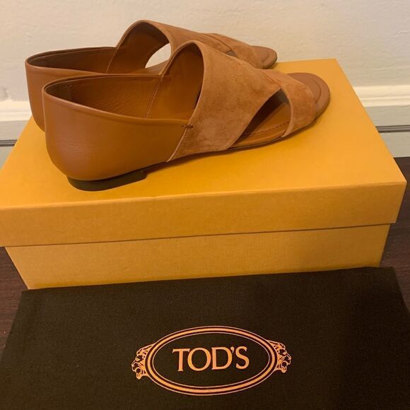 Tod’s soft leather upper/leather lining stylish sandal size EU 37 or US 7 - Picture 5 of 10